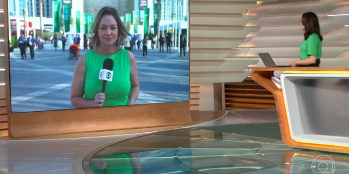 Ana Paula Araújo e a repórter Bianca Rothier no "Bom Dia Brasil" (Foto: Reprodução/TV Globo)