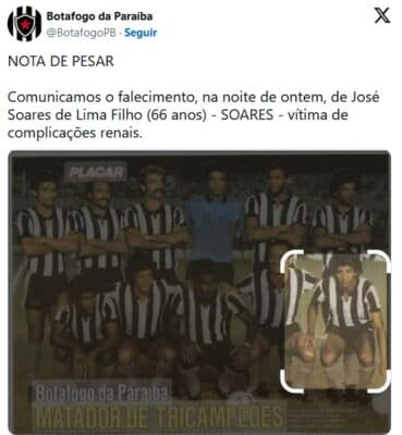Ex-jogador do Botafogo morre em hotel no Centro do Rio (Foto: Reprodução / Internet)