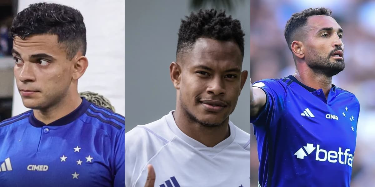 Bruno Rodrigues, Matheus Jussa e Gilberto possuem contrato até o fim de 2023 com o Cruzeiro - (Foto: Reprodução / Internet) Bruno Rodrigues, Matheus Jussa e Gilberto possuem contrato até o fim de 2023 com o Cruzeiro - (Foto: Reprodução / Internet)