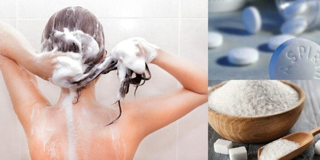 Aspirina, açúcar e mais um: Adicione 3 itens no shampoo e faça os fios crescerem muito