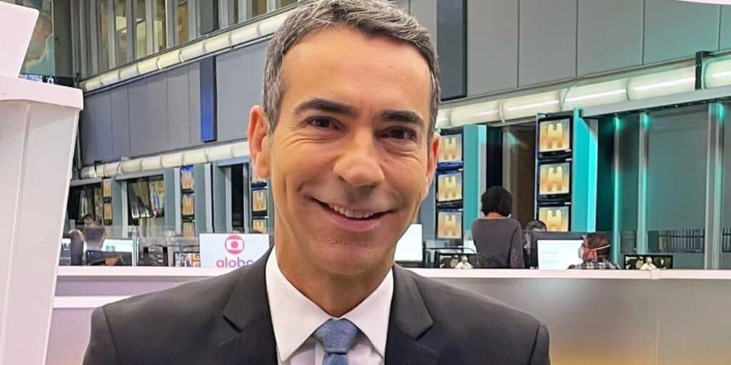 De cair o queixo: O casamento vivido por César Tralli e jornalista linda da Globo que muitos não sabem