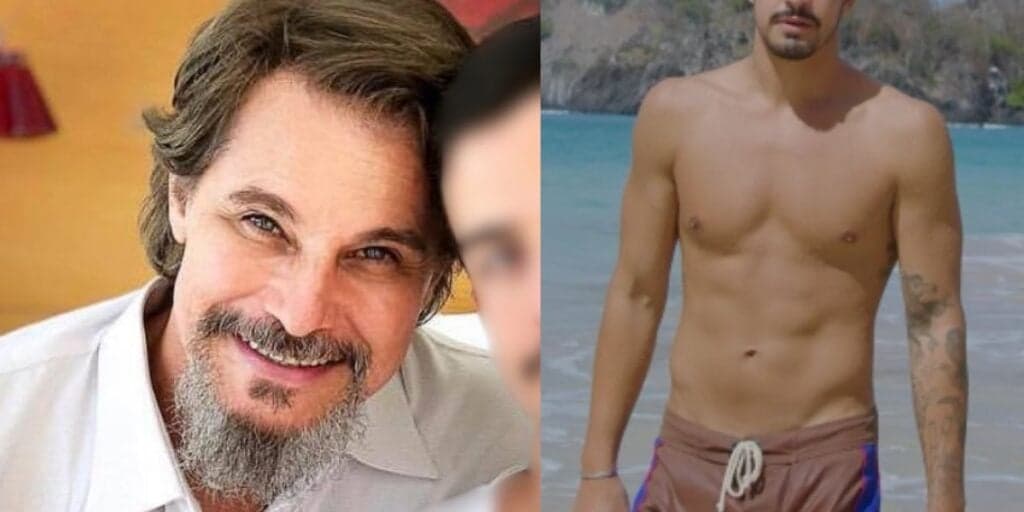 Discreto, filho gato de Edson Celulari cresceu, está musculoso e barbado e é um dos mais lindos do Brasil