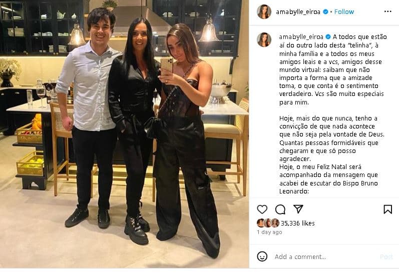Igor passou com Amabylle Eiroa e a sogra (Foto: Reprodução/ Internet)