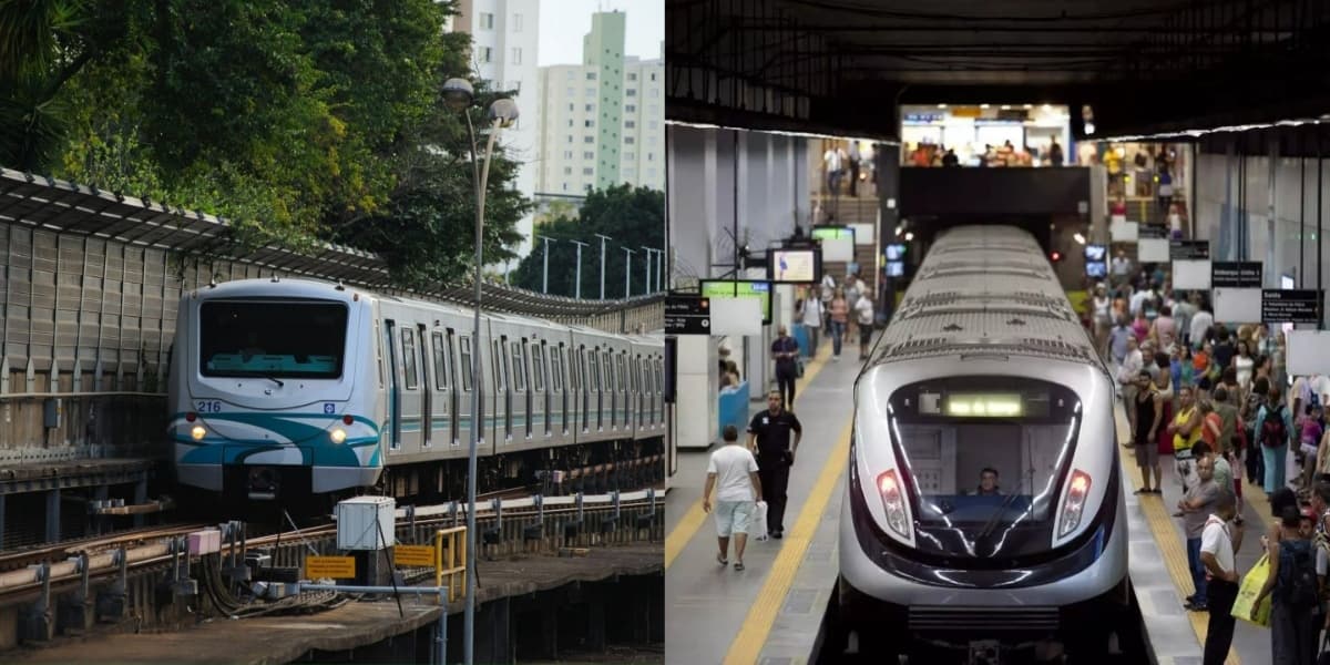 Metrô de São Paulo e do Rio (Foto: Reprodução/São Paulo Secreto/Diário do Rio) Metrô de São Paulo e do Rio (Foto: Reprodução/São Paulo Secreto/Diário do Rio)