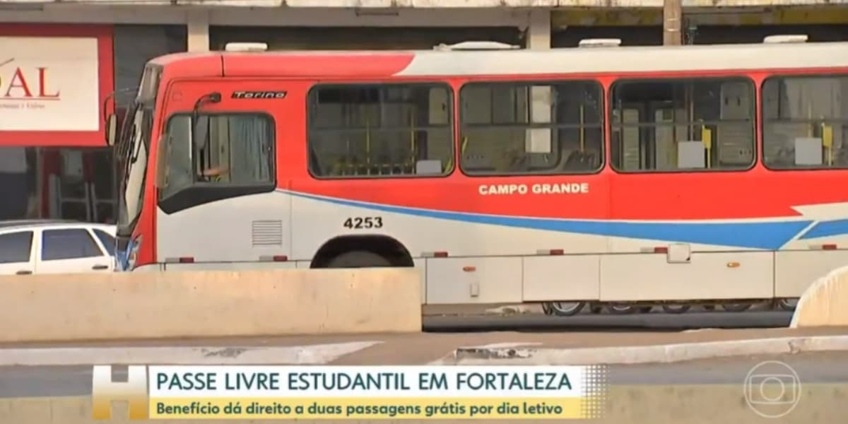 "Jornal Hoje" revelou transporte de graça a estudantes de Fortaleza (Foto: Reprodução/TV Globo)
