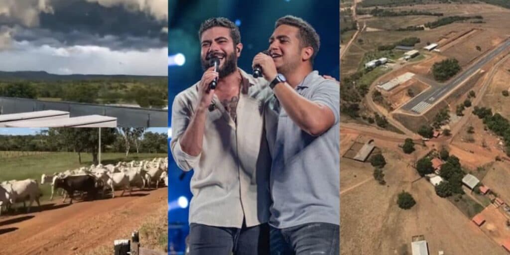 Aeroporto, piscina infinita e maior que um shopping: Fazenda milionária de Henrique e Juliano é absurda