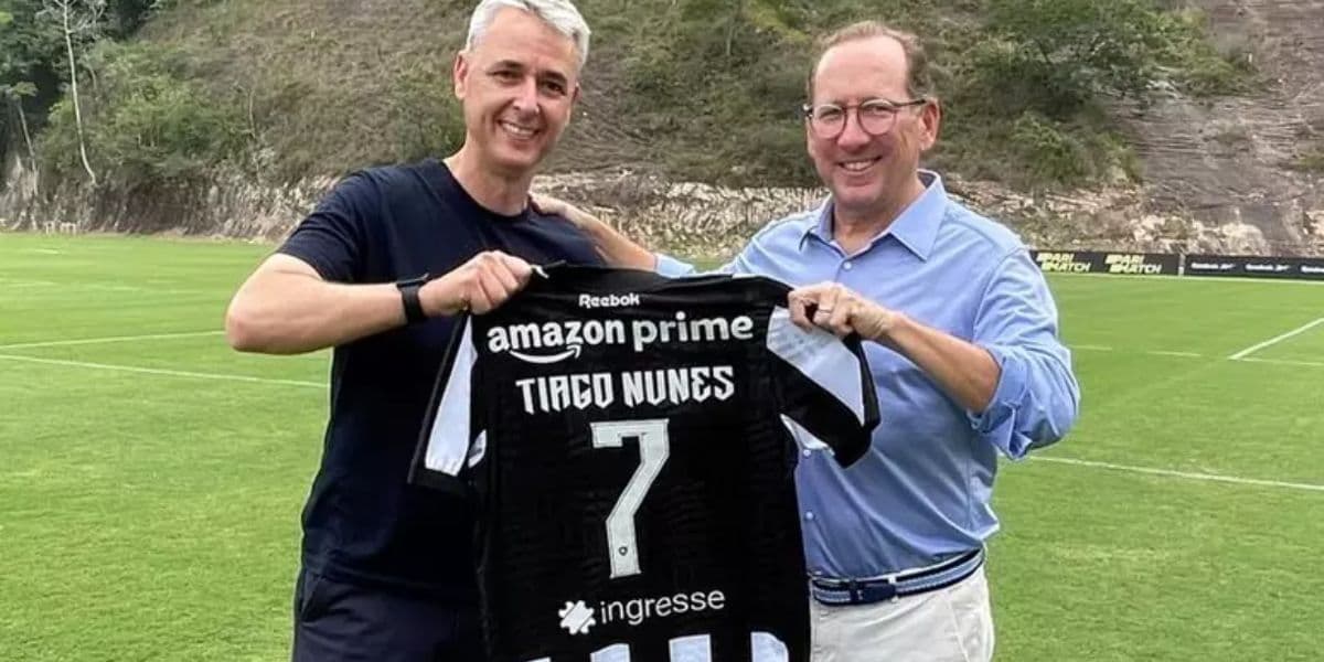 Tiago Nunes quando era técnico do Botafogo - Foto: Divulgação Botafogo TV