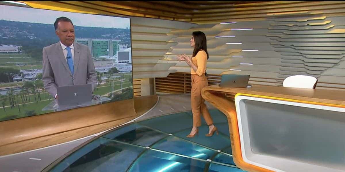 Ana Paula Araújo e Heraldo Pereira no Bom Dia Brasil (Foto: Reprodução / Globo)