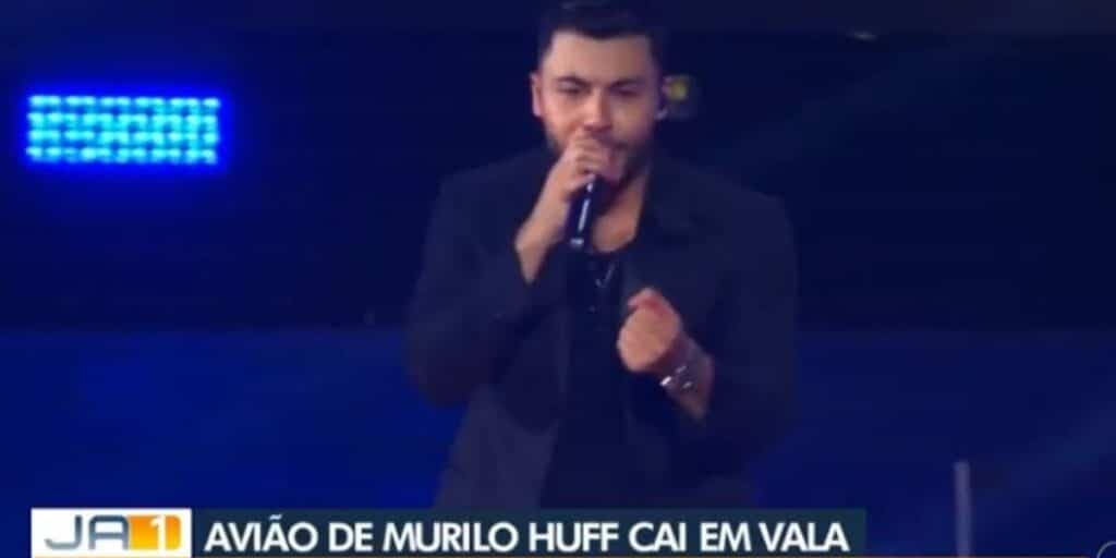 Queda em vala: Globo é paralisada com notícia de avião do cantor sertanejo Murilo Huff nesta segunda