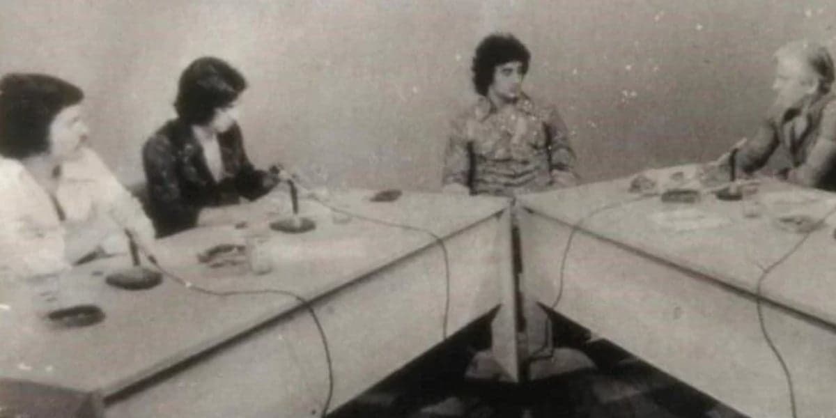 Márcio Guedes, Galvao Bueno , César (América-RJ), José Inácio Werneck (TV Guanabara)