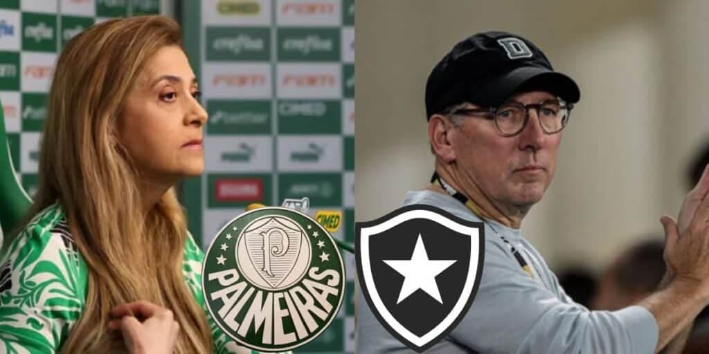 Leila quer joia do Botafogo e Textor inicia guerra (Reprodução: Montagem TV Foco)
