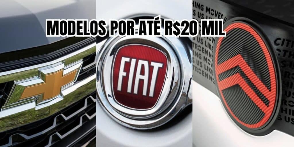 Chevrolet, Citroën e Fiat na lista: 5 modelos por até R$20 mil para realizar o sonho do carro próprio em 2024