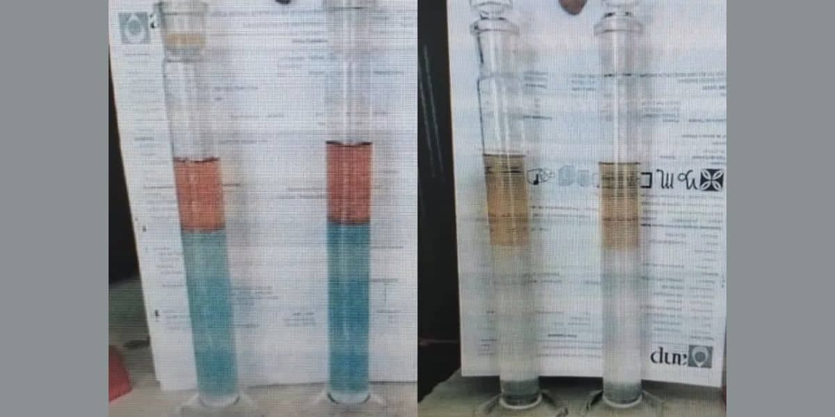 Vistoria verificou índices de etanol anidro acima do permitido (Foto: Polícia Civil/Divulgação)