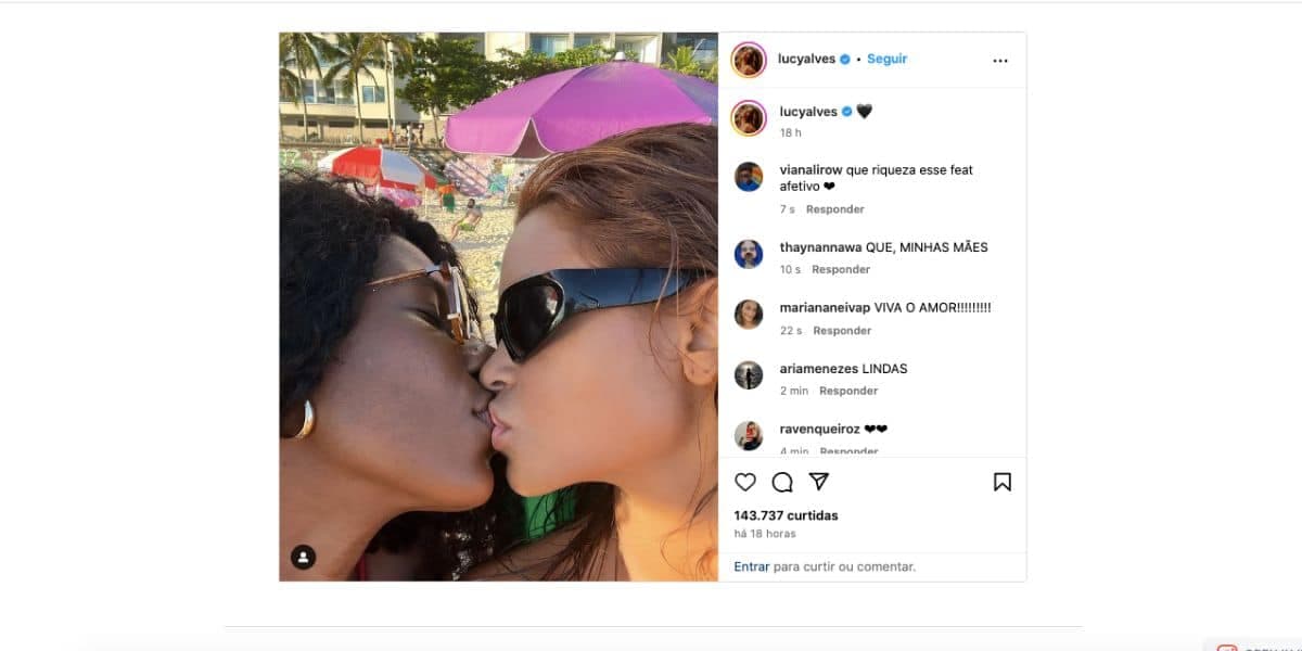  Lucy Alves e Indira Nascimento (Foto: Reprodução / Instagram)