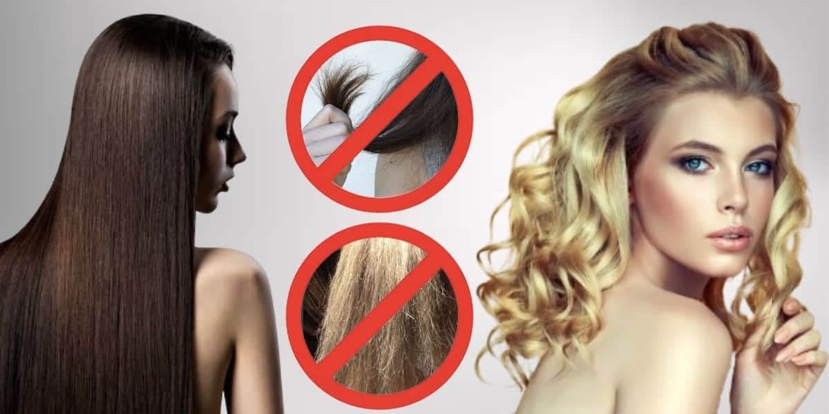 Fios danificados e mulheres com cabelos hidratados (Fotos: Reproduções / Freepik / Internet)