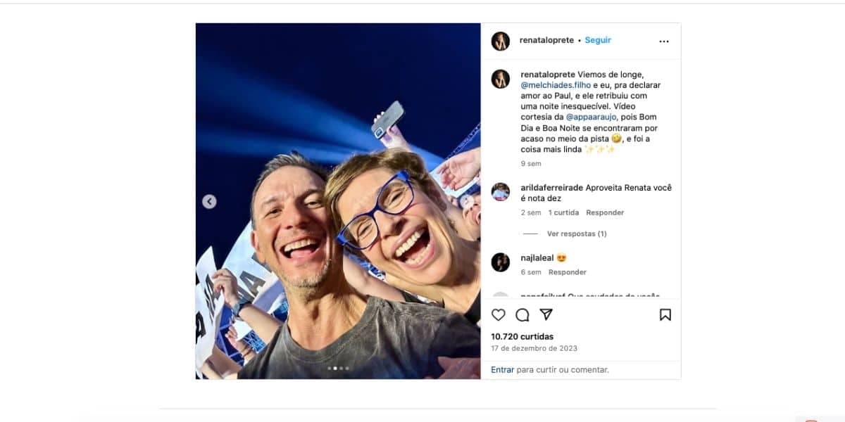 Melchiades Júnior e Renata Lo Prete (Foto: Reprodução / Instagram)