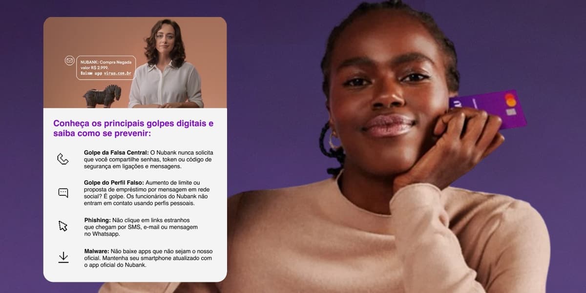 Nubank alerta sobre golpes (Foto: Reprodução, Montagem - TV Foco)