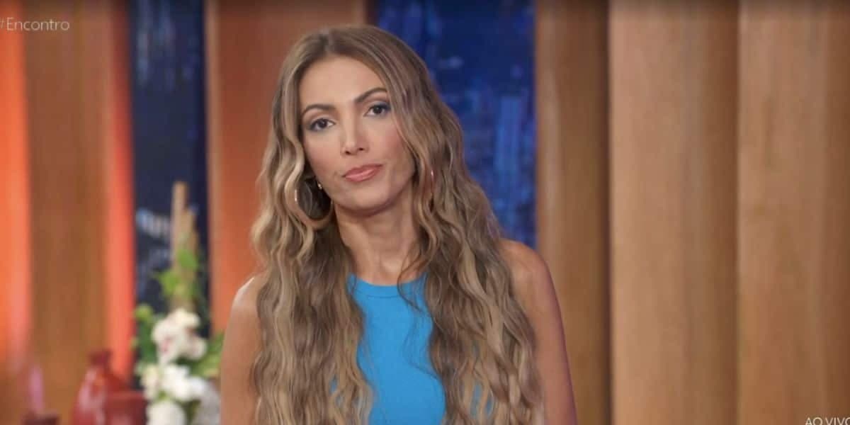 Patrícia Poeta durante o Encontro (Foto: Reprodução / Globo)