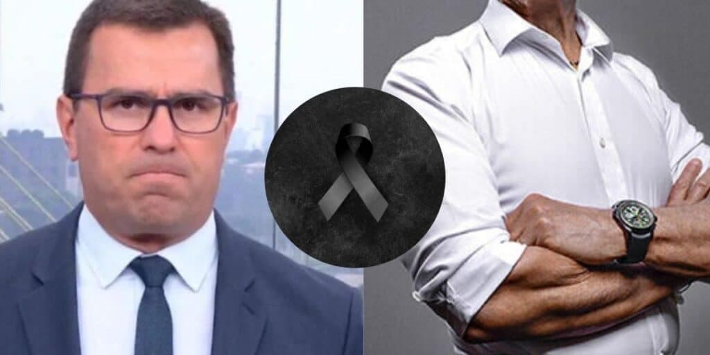 Luto: Bocardi segura o choro e é obrigado a comunicar morte relâmpago de apresentador de canal rival da Globo