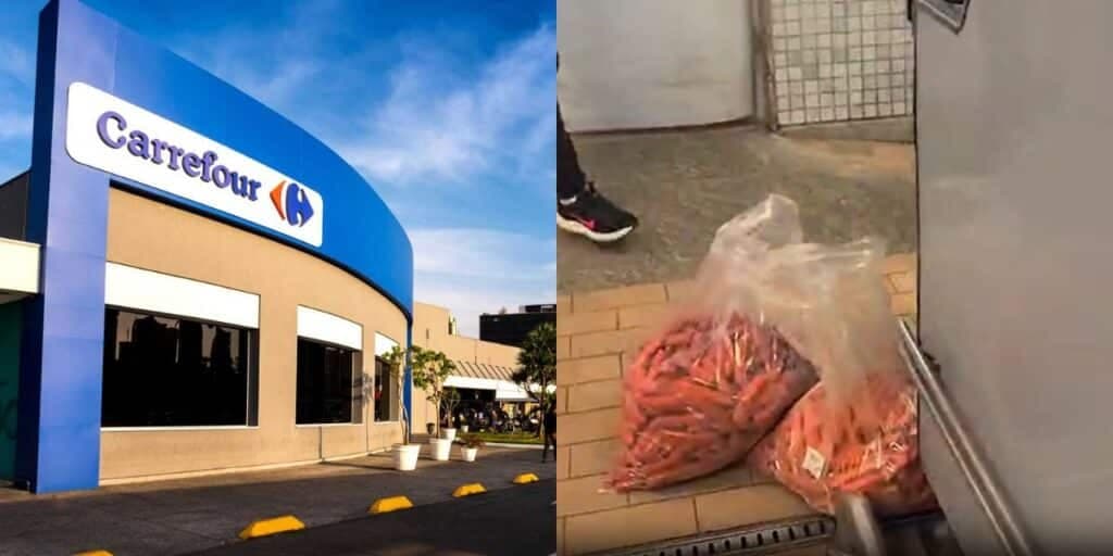 Pizza tomada por mofo e enxurrada de alimentos vencidos: Mercado rival do Carrefour é desmascarado por nojeira