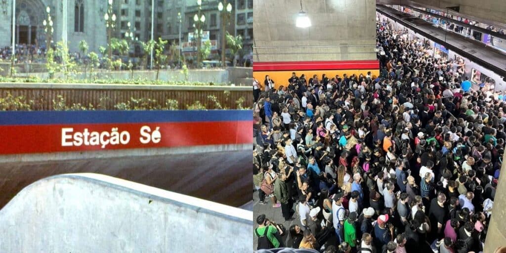 "Completamente interrompida": Nova paralisação do metrô de SP desespera milhões e até estação da Sé é fechada