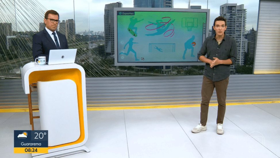 Bocardi e Jodar no jornal Bom Dia SP - (Foto: Reprodução / Internet)
