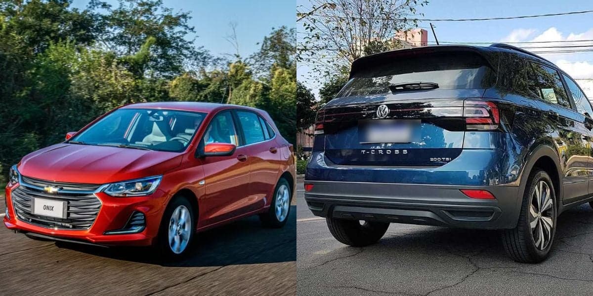 Onix e T-Cross com fabricação paralisada em 2024 (Reprodução: Montagem TV Foco)