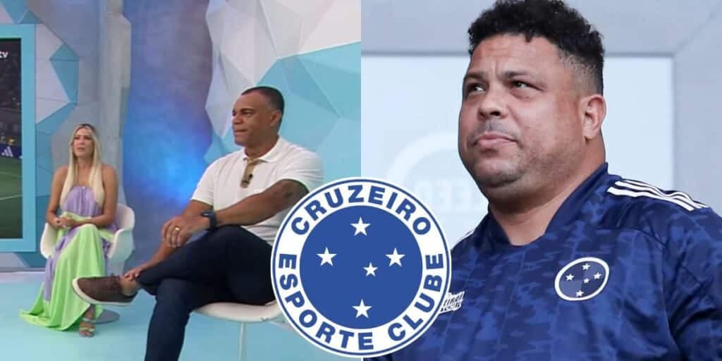 "É duro": Renata Fan para Jogo Aberto às pressas e Denílson crava situação delicada de Ronaldo no Cruzeiro