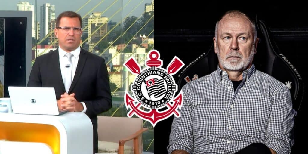 "Um dos favoritos": Bocardi paralisa jornal da Globo às pressas com substituto de Mano Menezes no Corinthians