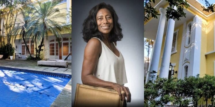 Fachada de palácio, 9 banheiros e maior que shopping: Mansão de Glória Maria está à venda agora por R$13mi