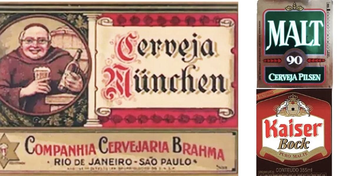 Cervejas Brahma München, Kaiser Bock e Malt 90 (Reprodução/Internet)