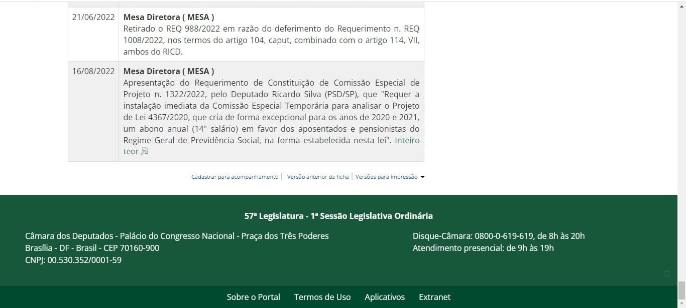 Última atualização do Projeto de Lei sobre o 14° salário do INSS (Foto: Reprodução/ Internet) Última atualização do Projeto de Lei sobre o 14° salário do INSS (Foto: Reprodução/ Internet)