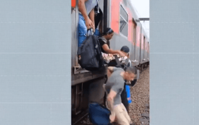 Plataformas da estação Brás ficam lotadas por conta da falha - Foto G1