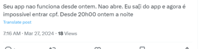 Clientes reclamam do Nubank - Foto: App X