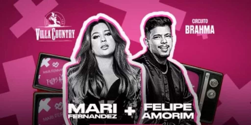 Mari Fernandez e Felipe Amorim no Villa Country no Dia Internacional da Mulher