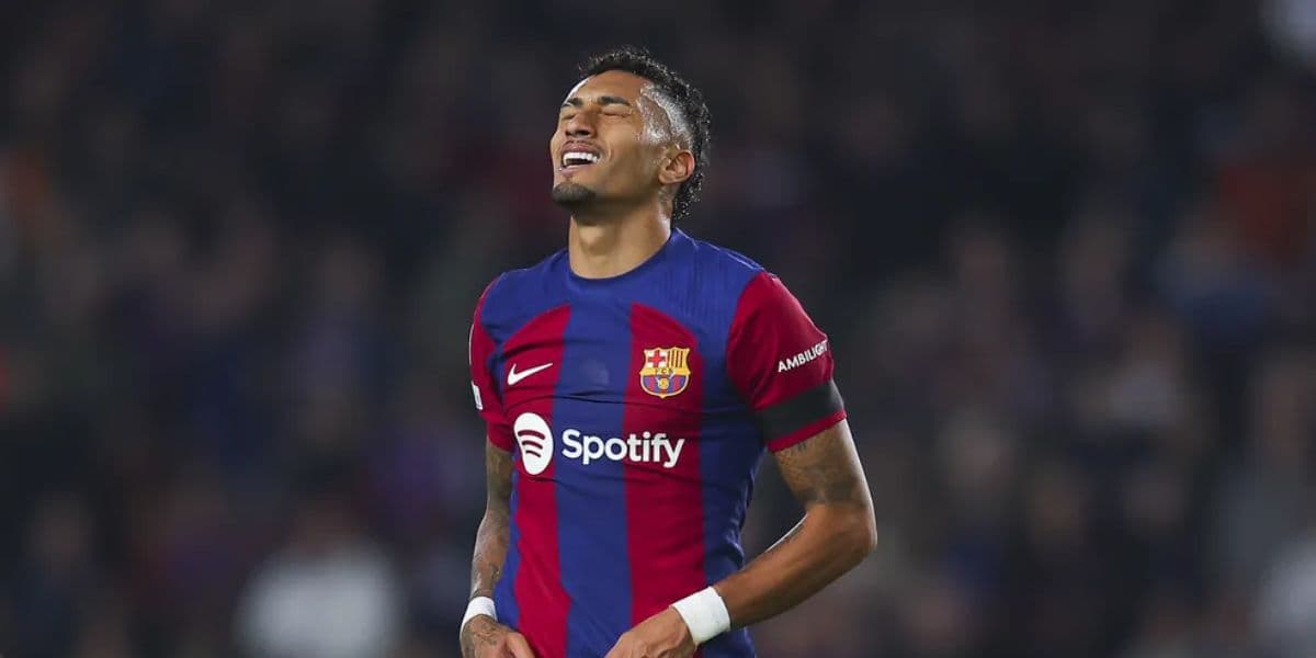 Raphinha está em sua segunda temporada no Barcelona — Foto: Getty Images