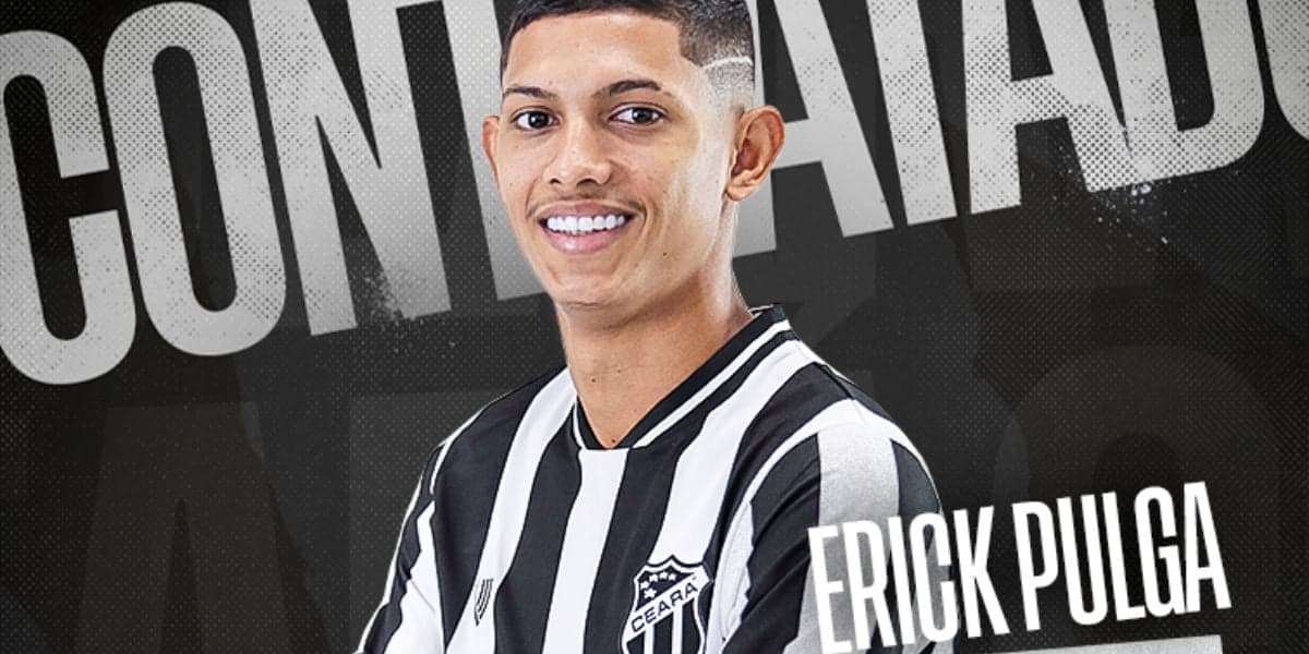 Erick Pulga quando chegou no Ceará - Foto: Divulgação/CearaSC.com Erick Pulga quando chegou no Ceará - Foto: Divulgação/CearaSC.com