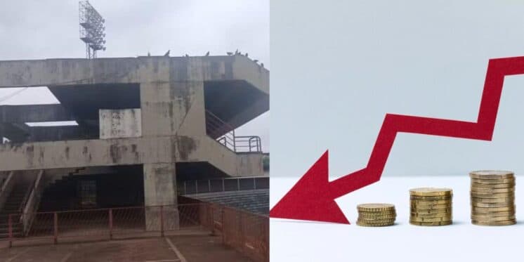 Estádio abandonado, R$32 milhões em dívidas e à beira da falência: Time de futebol do Brasil está quebrando