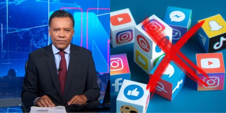 "Aprovou": Substituto de Bonner para JN às pressas com nova lei para dar fim em rival do Instagram em país