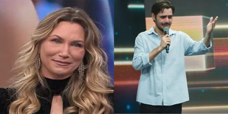 O choro de Anne Lottermann e João Guilherme simultaneamente após perderem o chão no Faustão: "Não dá"