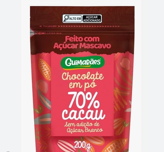 Chocolate em Pó Solúvel 70% Cacau, da famosa marca Guimarães (Foto: Reprodução / Google Shopping)

