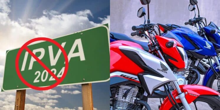 Fim do IPVA para motos em 2024: Com Honda, Yamaha e Suzuki, milhares estão livres do pagamento este ano