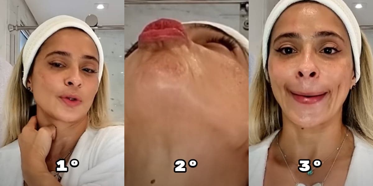 Movimentos da harmonização facial caseira (Foto: Divulgação) Movimentos da harmonização facial caseira (Foto: Divulgação)
