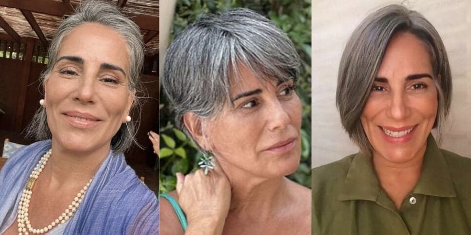 4 cortes infalíveis com cabelo grisalho para ficar com a cara da Gloria Pires e 20 anos mais jovem