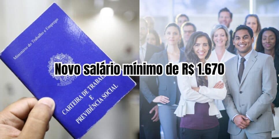 R$ 1.670 CONFIRMADOS para maio: Nova lei do salário mínimo entra em vigor com AUMENTO a milhares de CLT's