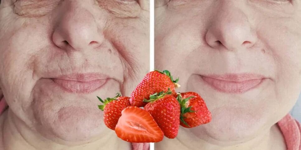 Melhor que plástica: Misturinha com morango +2 ingredientes suga rugas e devolve 25 anos às 60+