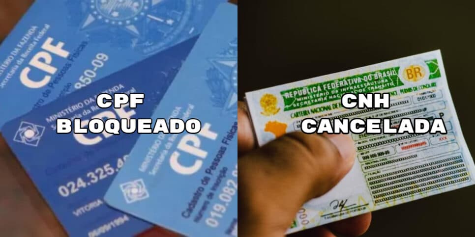 Cancelamento da CNH e bloqueio do CPF: 2 anúncios cravam 6 atitudes decisivas com terror dos documentos
