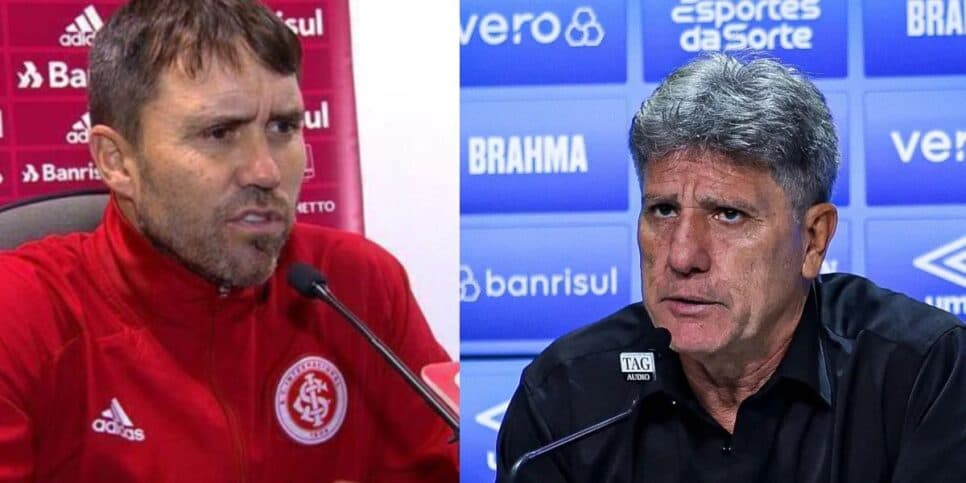 Guerra e Barcellos no chão: Enquanto Coudet recebe R$1 milhão por mês no Inter, o salário de Renato no Grêmio
