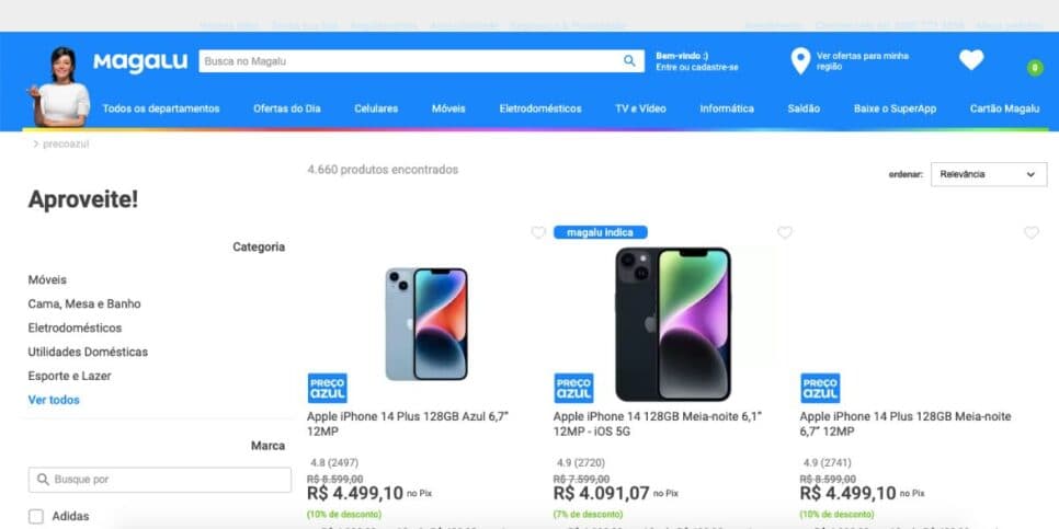 Ofertas Magazine Luíza (Foto: Reprodução / Site Oficial)