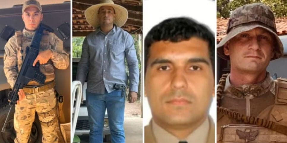 Os quatro PMs mortos em colisão de carro da PM com Carreta em Goiás (Foto: Divulgação)
